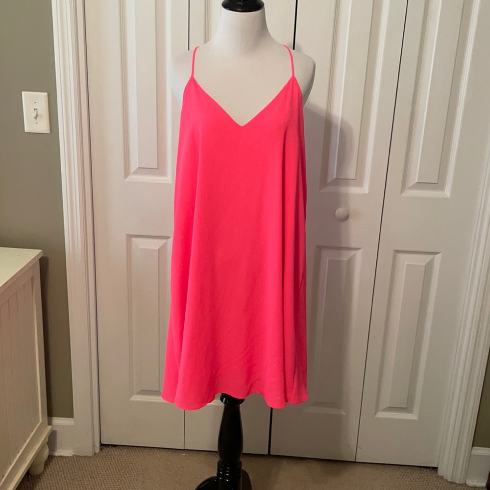 Bright pink sundress